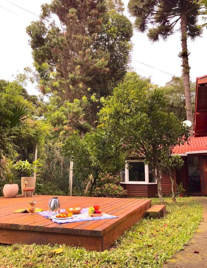 Casa Calandra chalé colonial de madeira na serra gaúcha, CanelaRS Villa Esterno foto